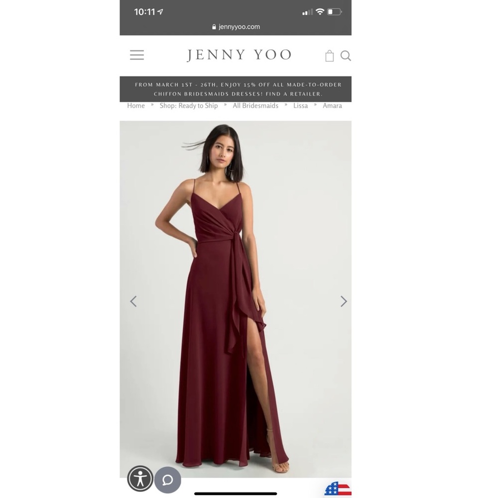 Jenny Yoo Amara bridesmaids dress - Luxe Chiffon Hibiscus
